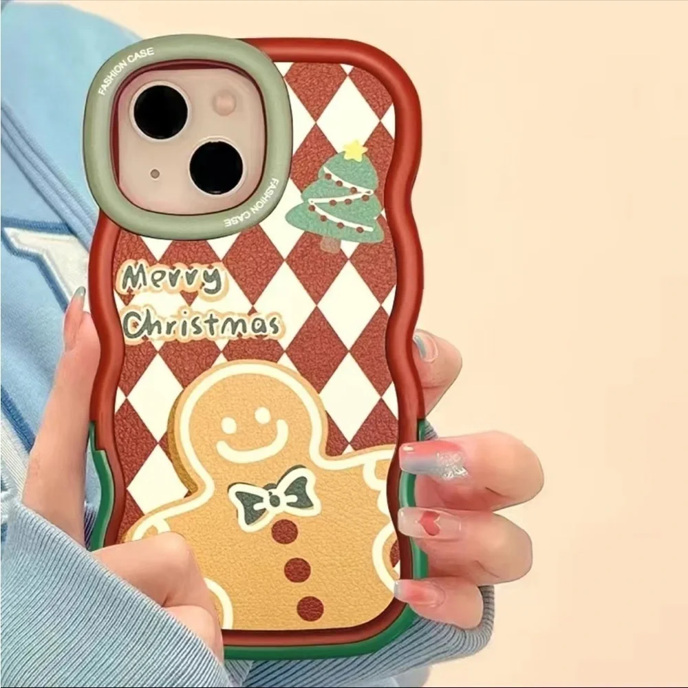 Gingerbread Man Decorative Design Protective Phone Cover Case Apple iPhone